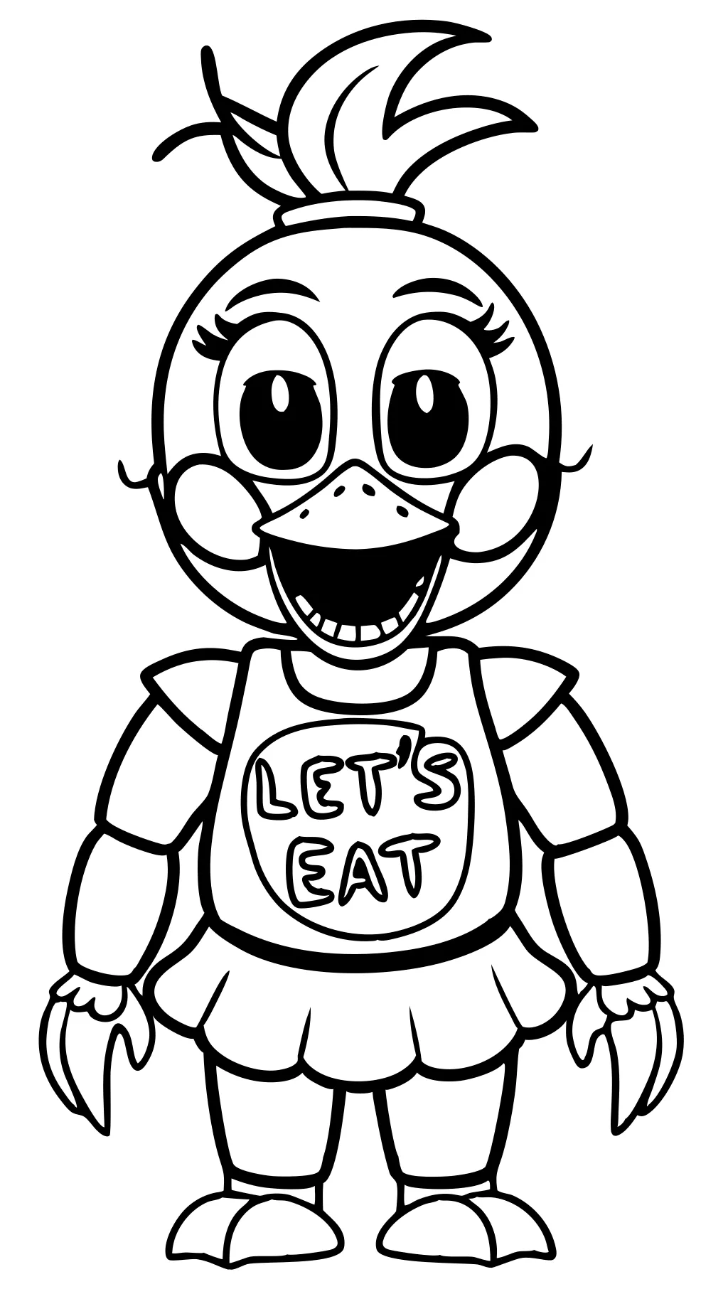 Páginas para colorear chica fnaf